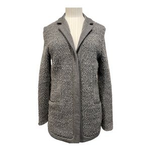 Armani Collezioni Grey Wool Blend Knit Jacket Size 4